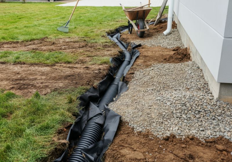 Yard with proper drainage